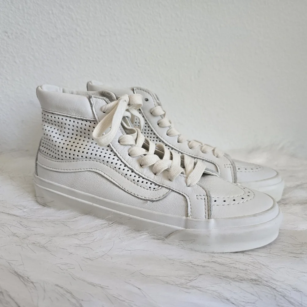 Vans Perforated Leather SK8-Hi Sneakers - Picture 3 of 6